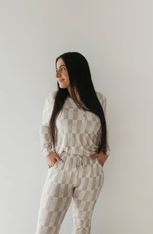 Smile Checkerboard | Women's Bamboo Pajamas