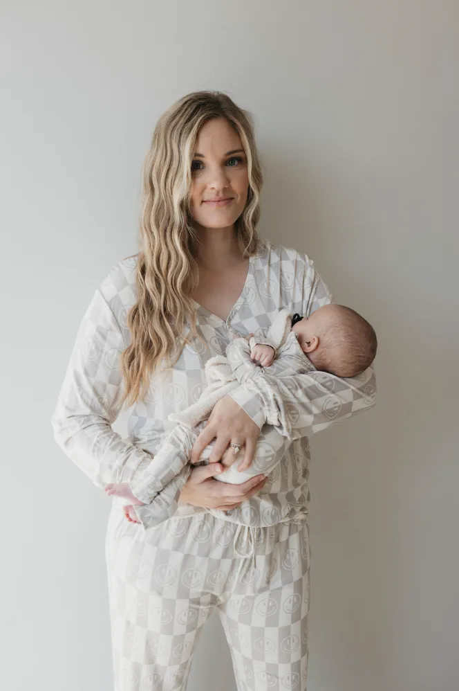 Smile Checkerboard | Women's Bamboo Pajamas