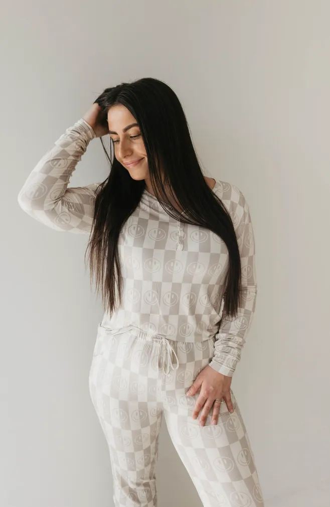 Smile Checkerboard | Women's Bamboo Pajamas