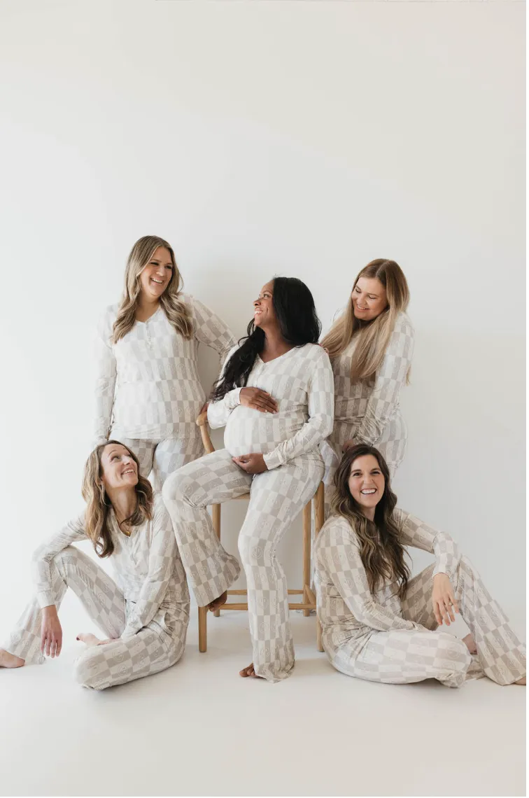 Smile Checkerboard | Women's Bamboo Pajamas