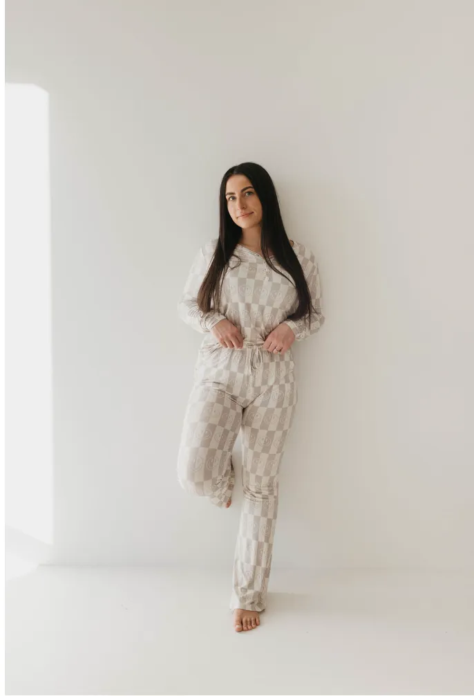 Smile Checkerboard | Women's Bamboo Pajamas