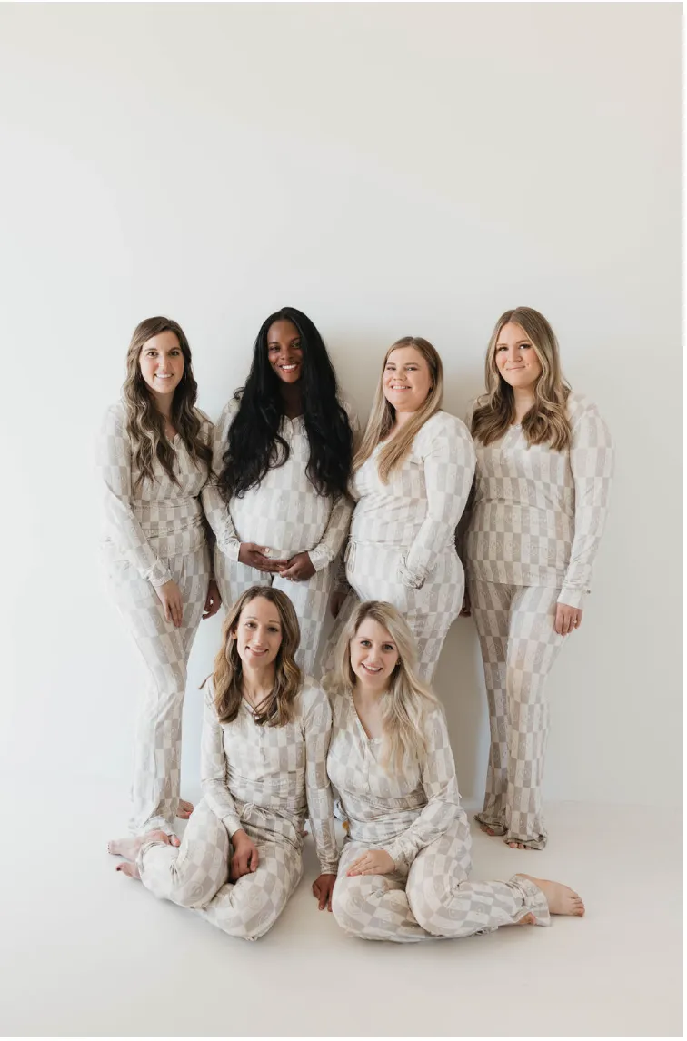 Smile Checkerboard | Women's Bamboo Pajamas