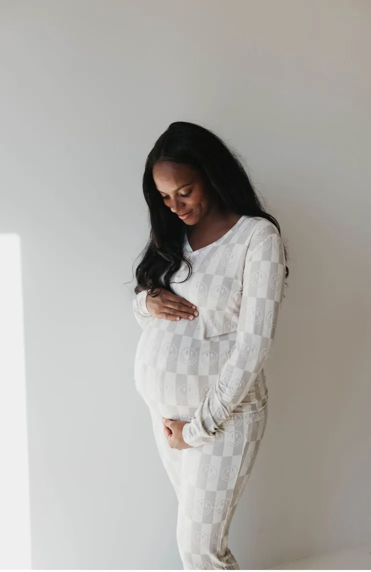 Smile Checkerboard | Women's Bamboo Pajamas