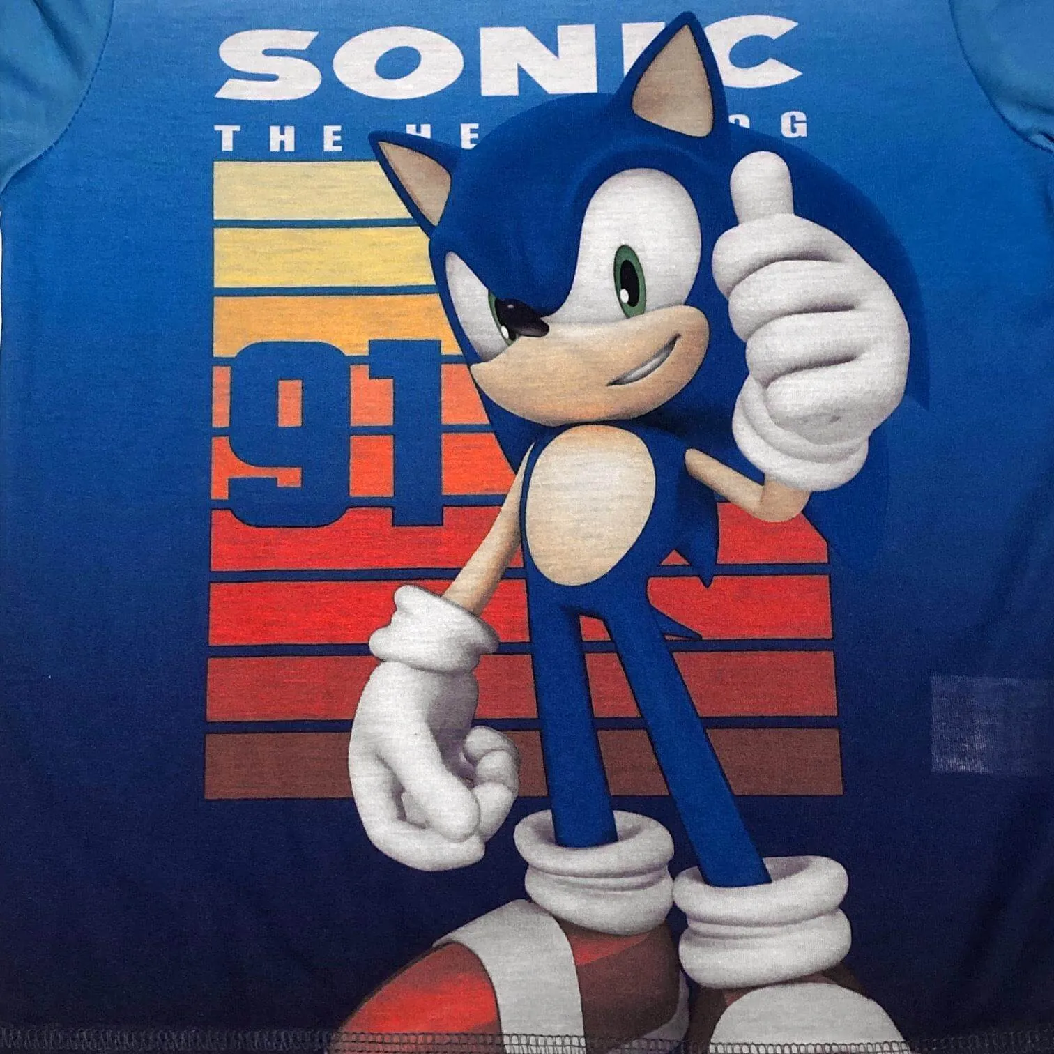 Sonic the Hedgehog Boys Pajama Set Little Big Kids 2pc PJs, XS-L, Blue