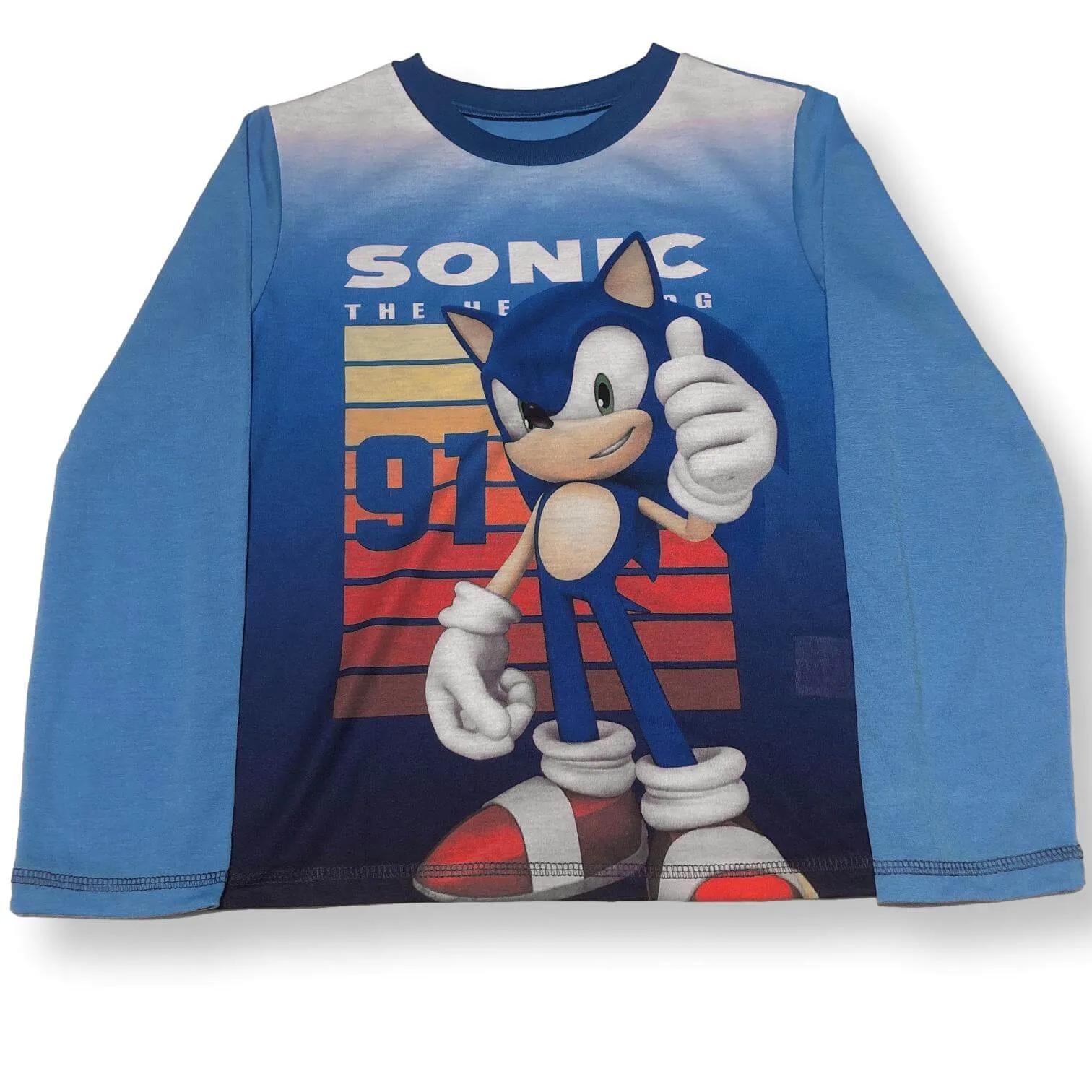 Sonic the Hedgehog Boys Pajama Set Little Big Kids 2pc PJs, XS-L, Blue