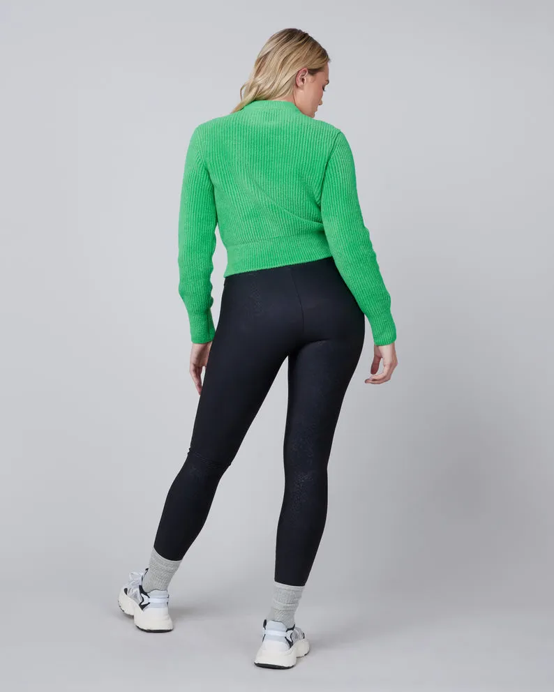 SPANX | Faux Leather Foiled Snake Leggings {Black}