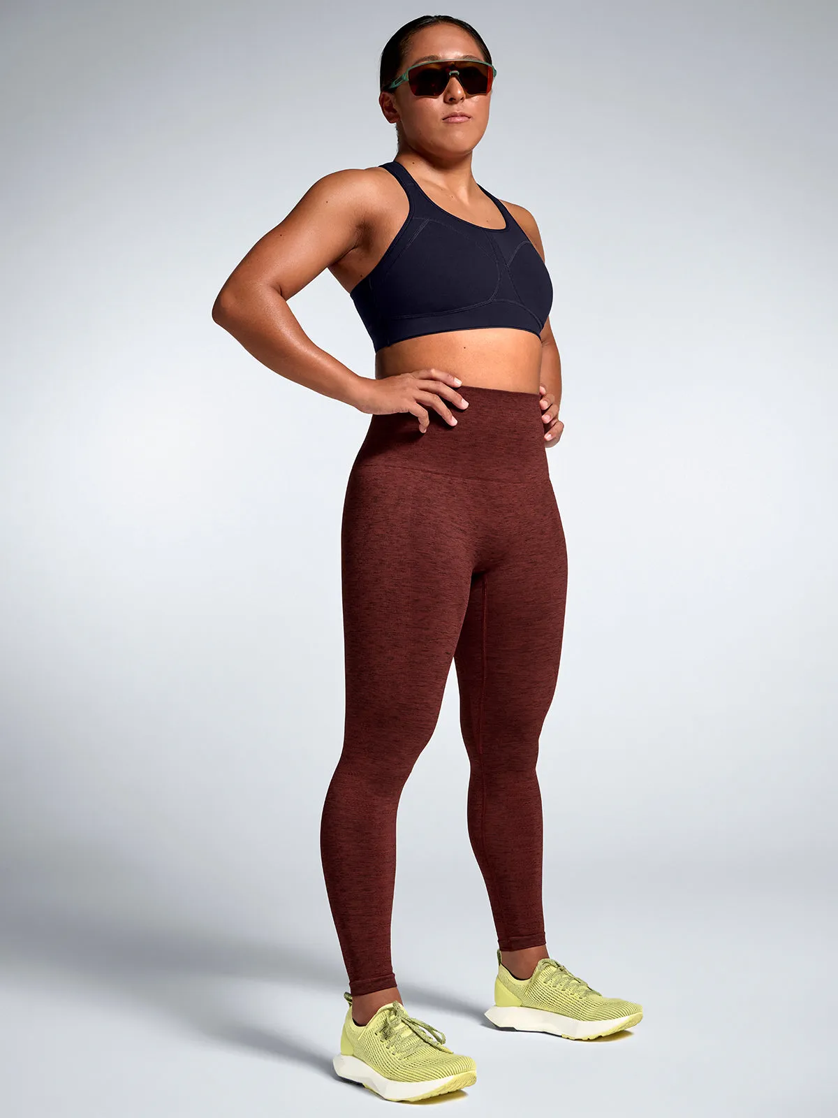 STREAMLINE MELANGE 7/8 Legging Rust Marl