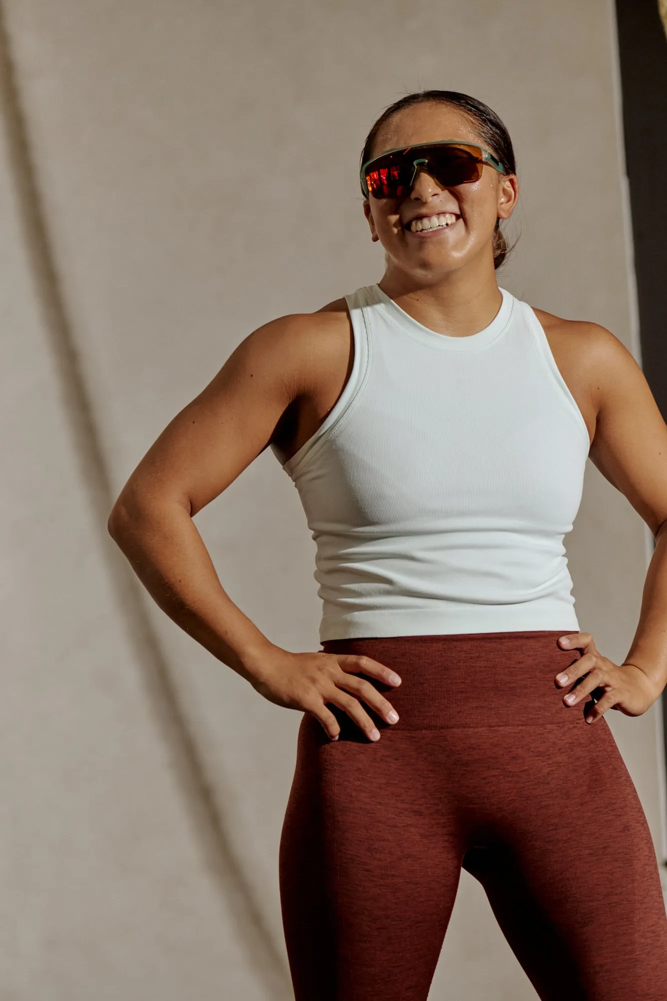 STREAMLINE MELANGE 7/8 Legging Rust Marl