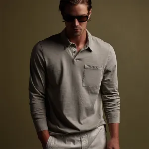Sueded Jersey Rugby Polo - Mineral Pigment