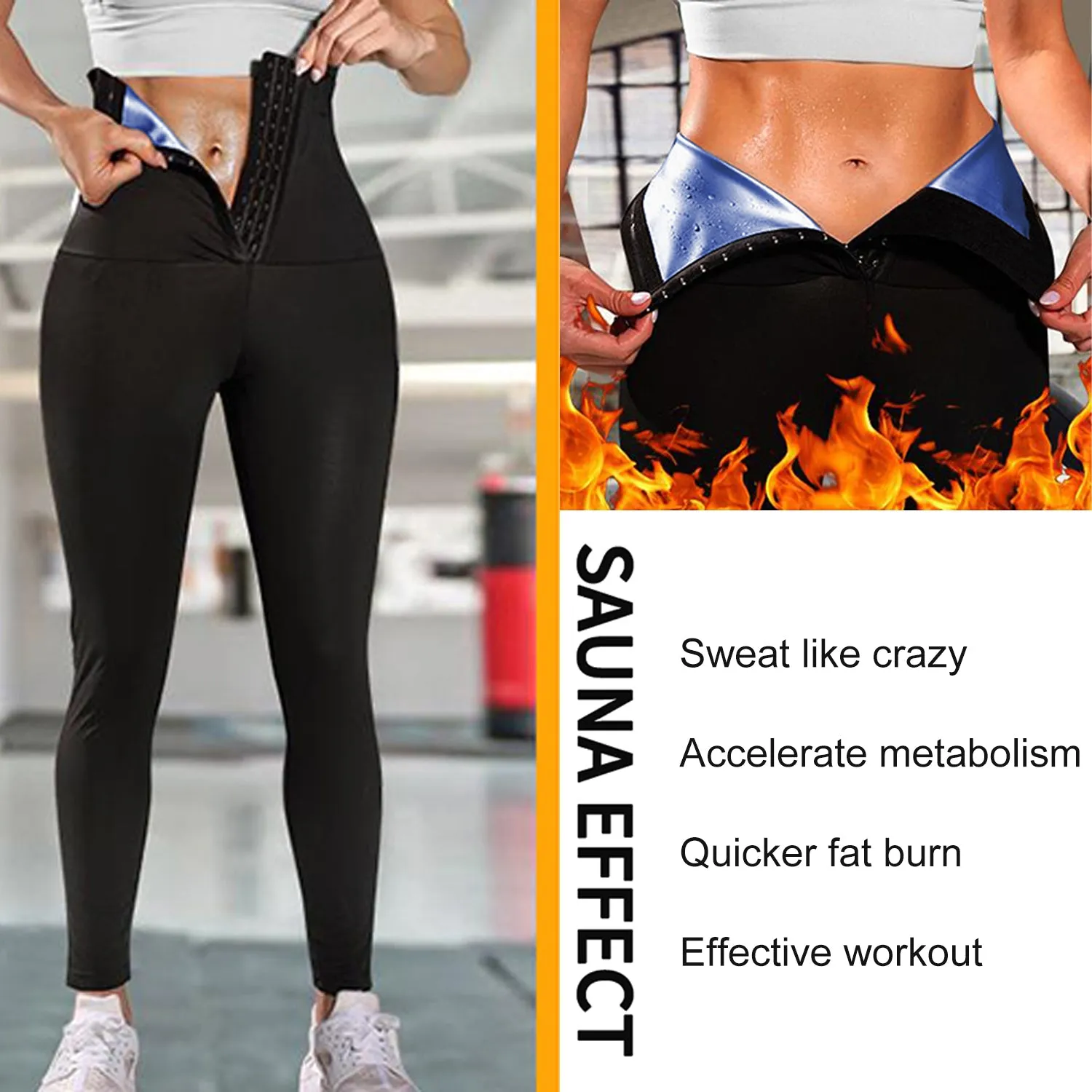 Sweat Sauna Pants for Women High Waist Trainer Slimming Leggings