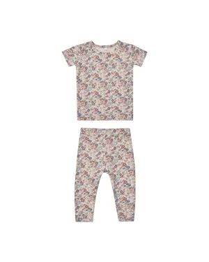 The Bamboo SS Pajama SET by Quincy Mae - Bloom - BABY