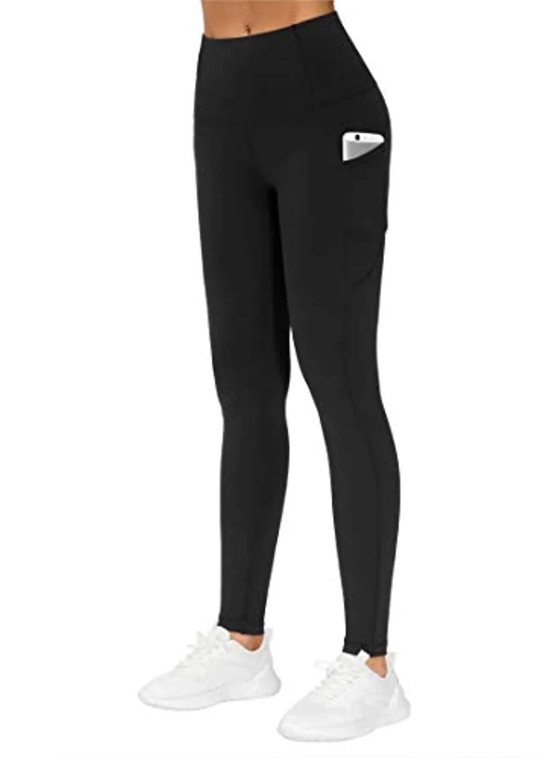 THE GYM PEOPLE Thick High Waist Yoga Pants with Pockets, Tummy Control Workout Running Yoga Leggings for Women