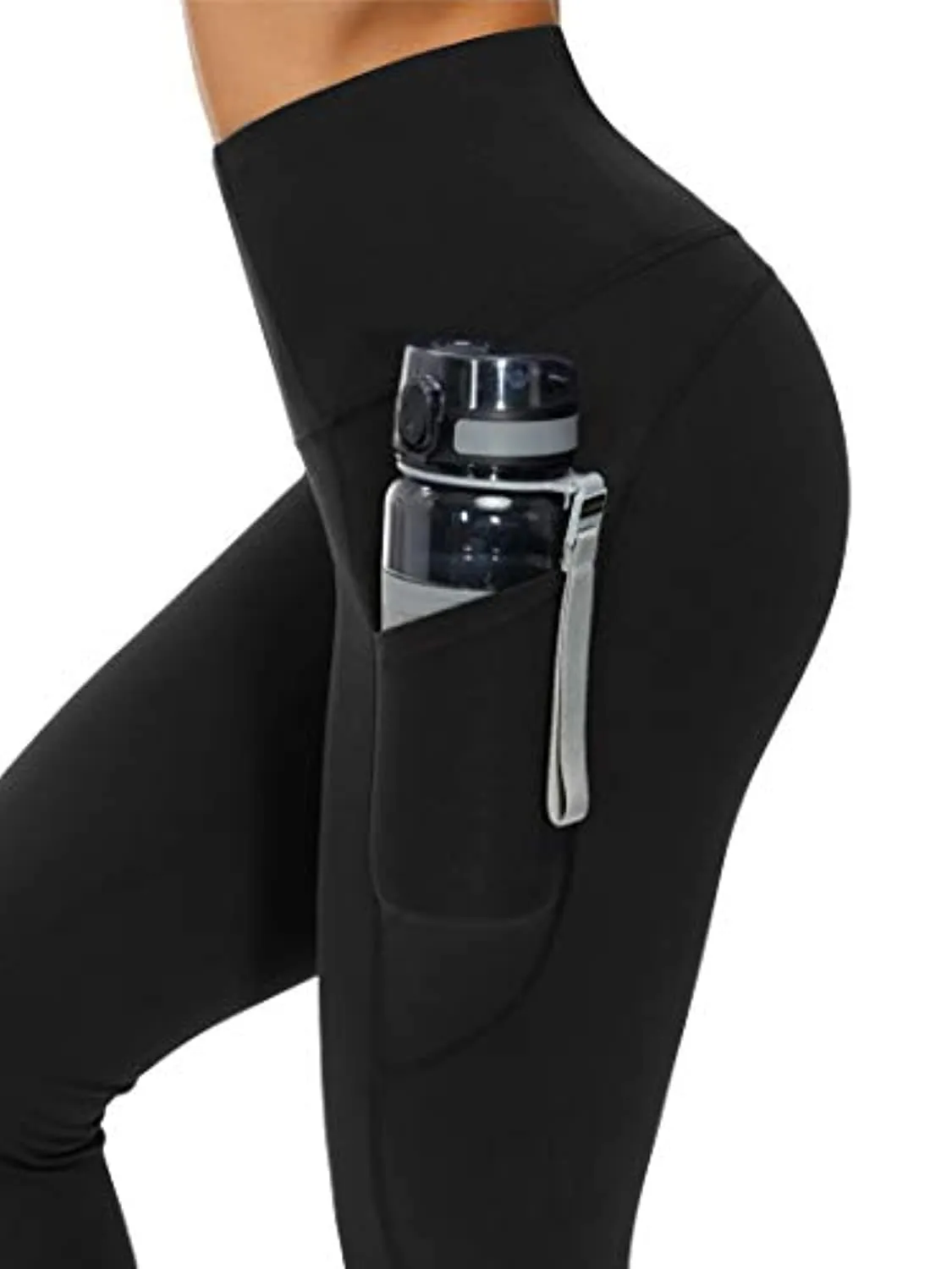 THE GYM PEOPLE Thick High Waist Yoga Pants with Pockets, Tummy Control Workout Running Yoga Leggings for Women