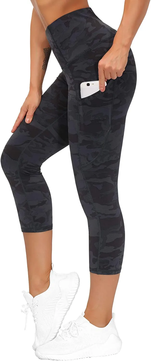 THE GYM PEOPLE Thick High Waist Yoga Pants with Pockets, Tummy Control Workout Running Yoga Leggings for Women
