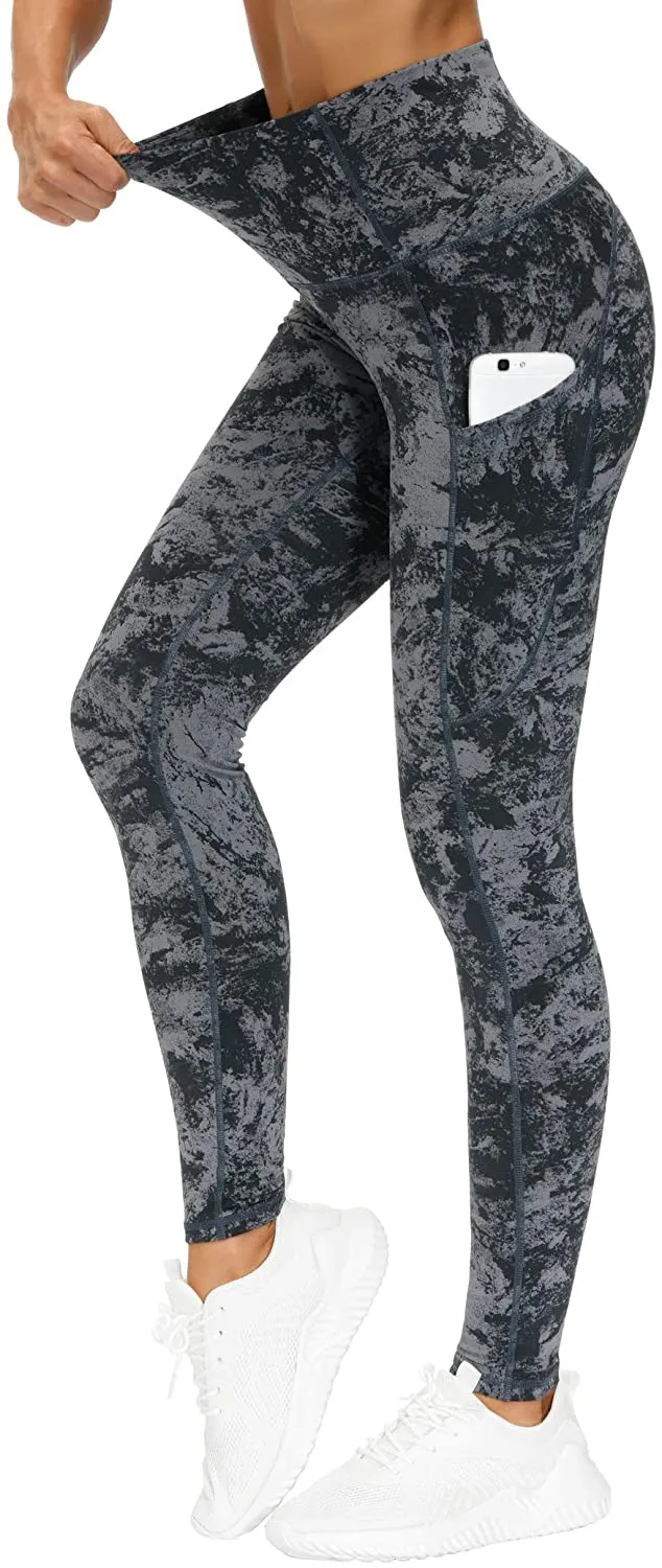 THE GYM PEOPLE Thick High Waist Yoga Pants with Pockets, Tummy Control Workout Running Yoga Leggings for Women