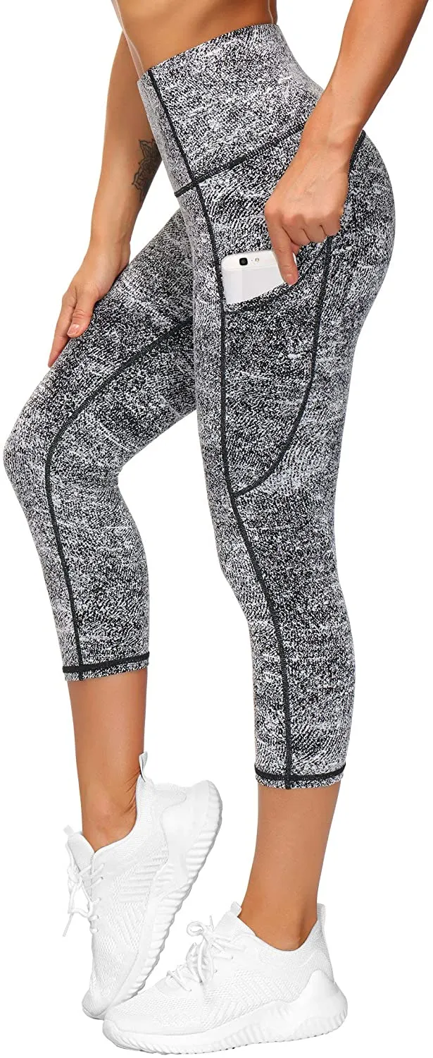 THE GYM PEOPLE Thick High Waist Yoga Pants with Pockets, Tummy Control Workout Running Yoga Leggings for Women