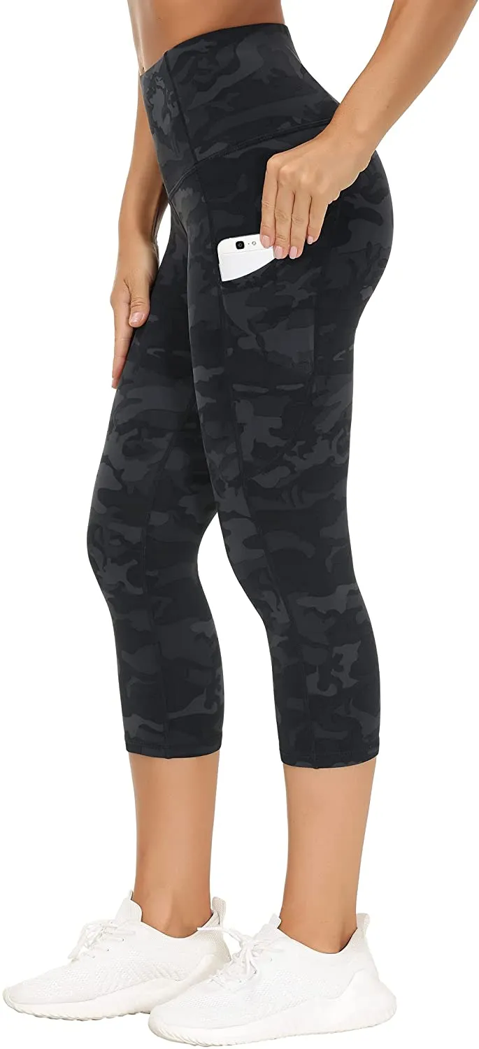THE GYM PEOPLE Thick High Waist Yoga Pants with Pockets, Tummy Control Workout Running Yoga Leggings for Women