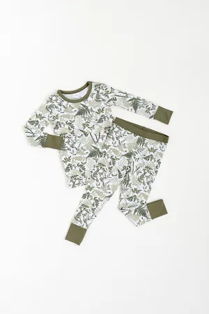 The Sleepy Sloth Sage Garden Two Piece Jammies Pajamas