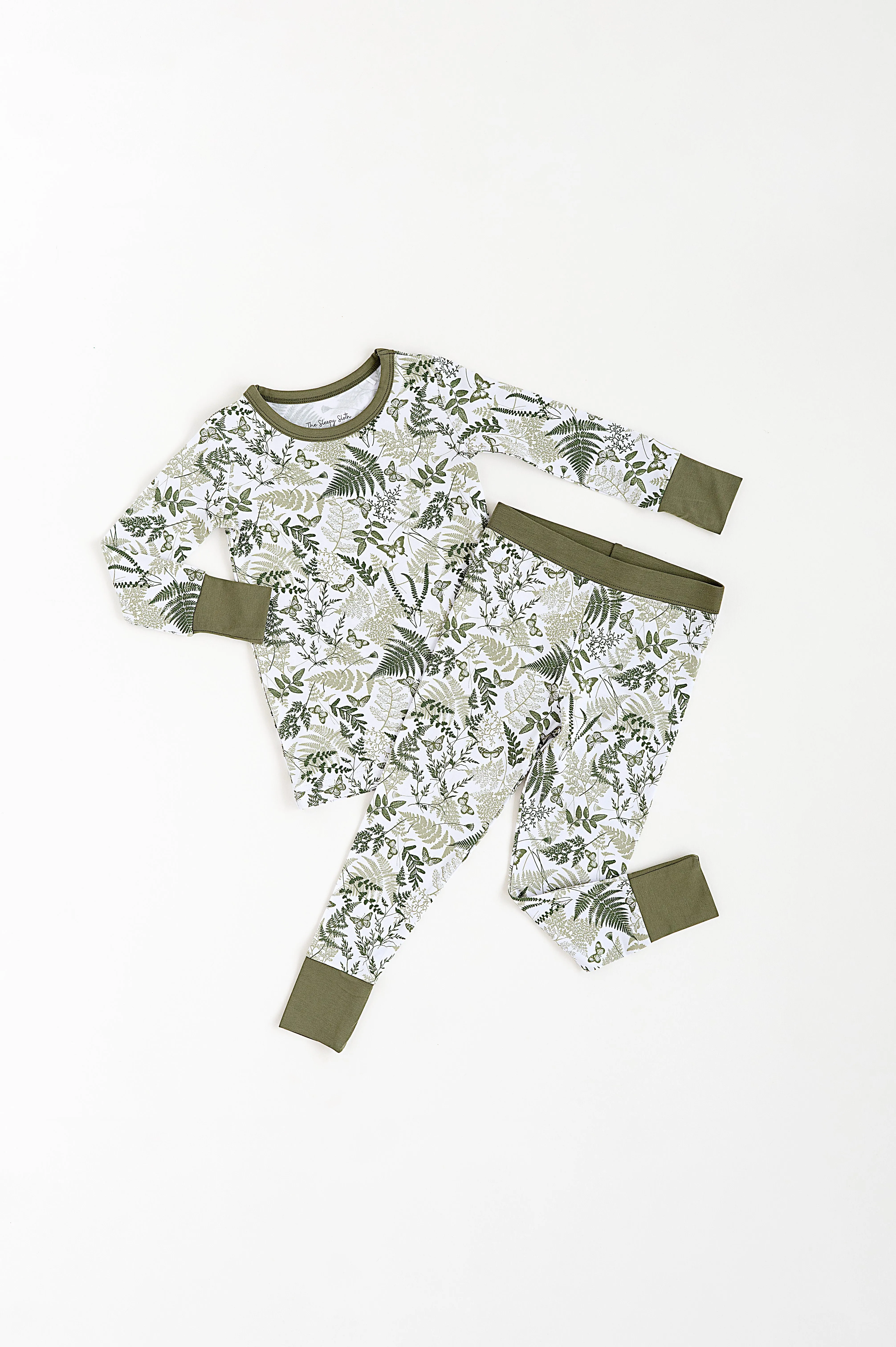 The Sleepy Sloth Sage Garden Two Piece Jammies Pajamas