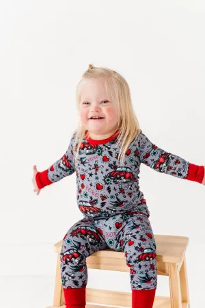 The Sleepy Sloth Valentine's Day Love Bug Two Piece Jammies Pajamas