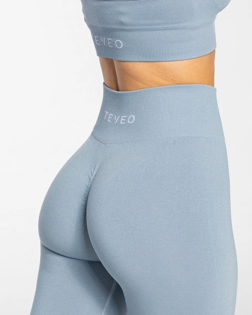Timeless Scrunch Leggings "Stahlblau"