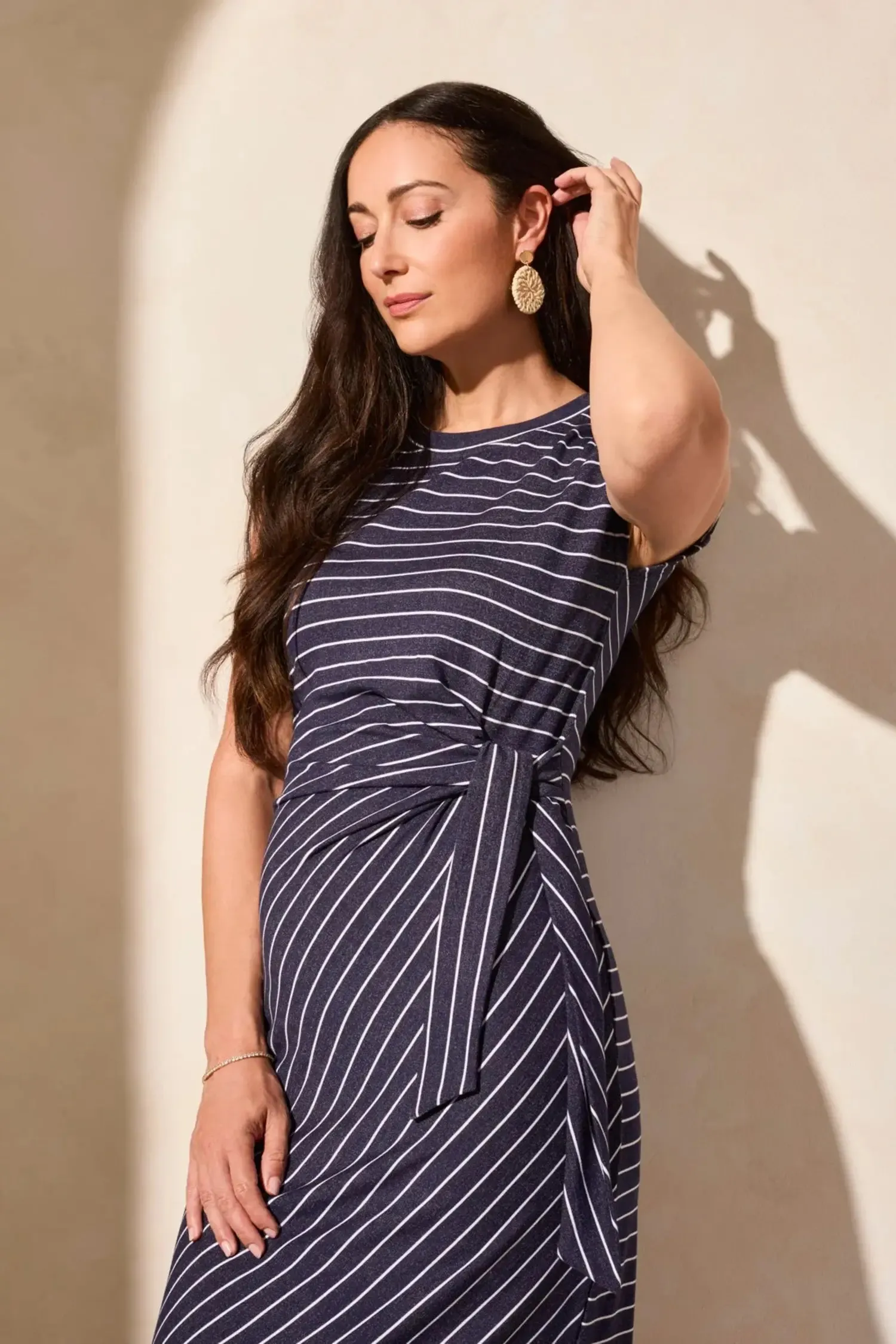Tribal French Terry Midi Dress