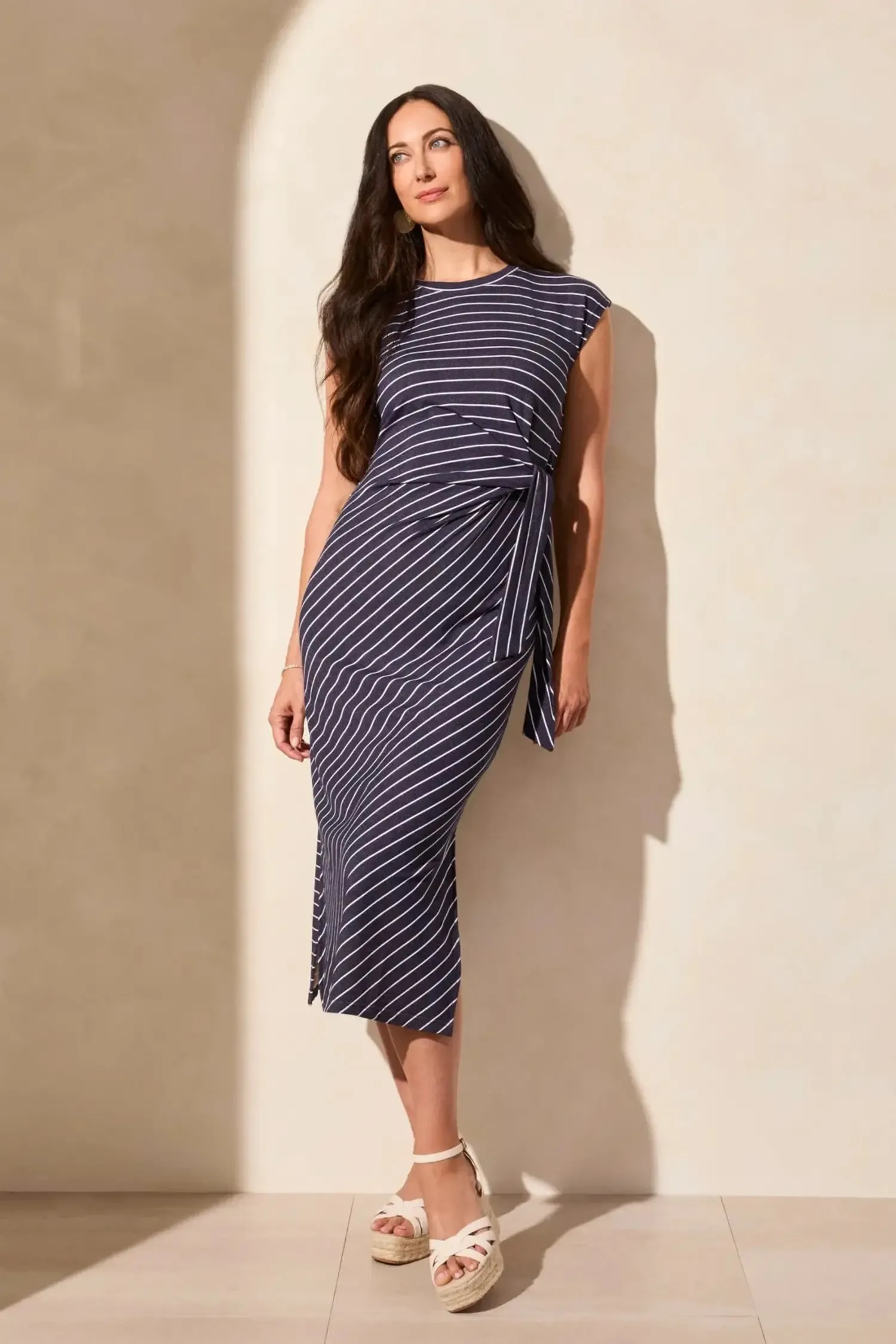 Tribal French Terry Midi Dress