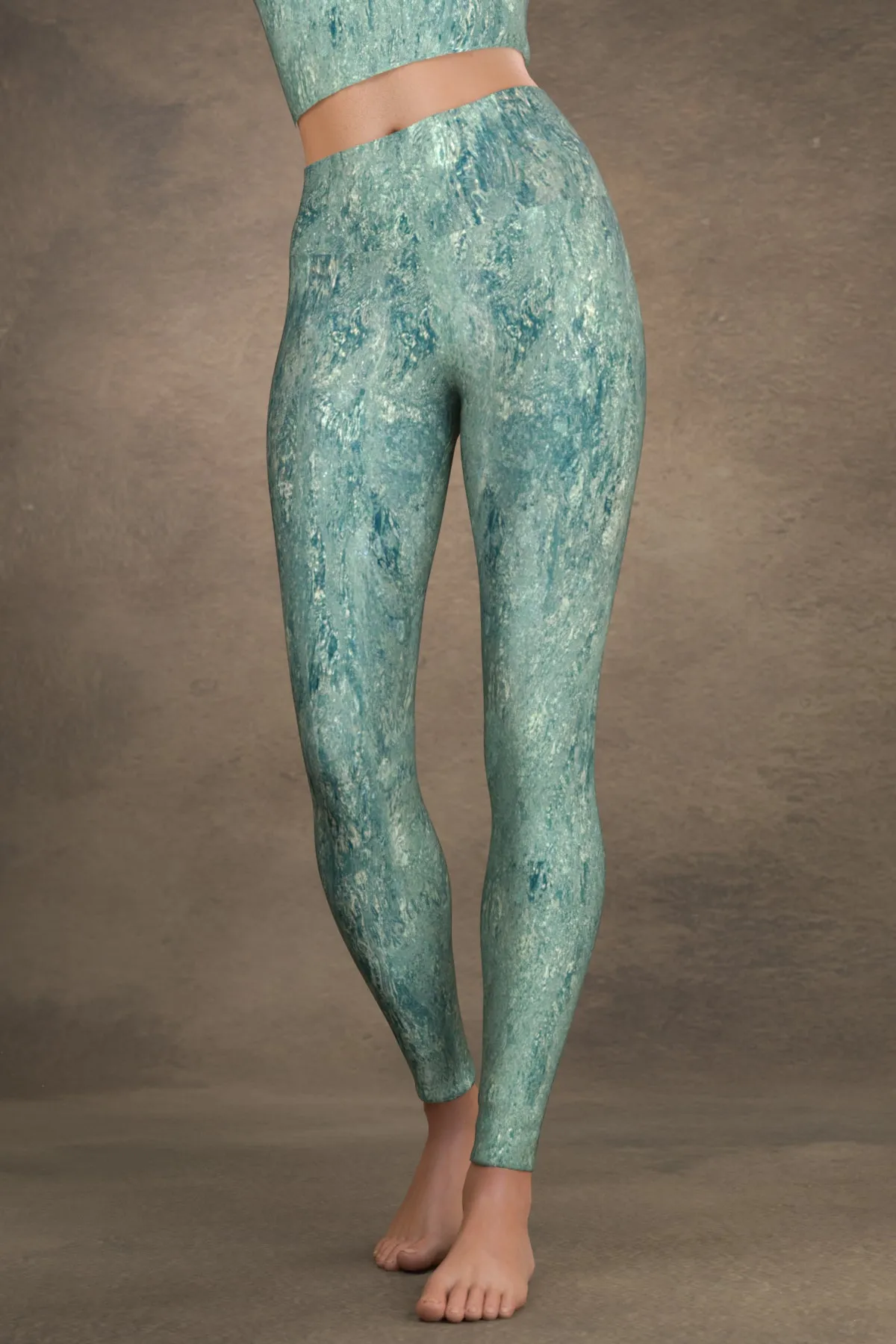 Turqoise Riverbed Yoga Leggings