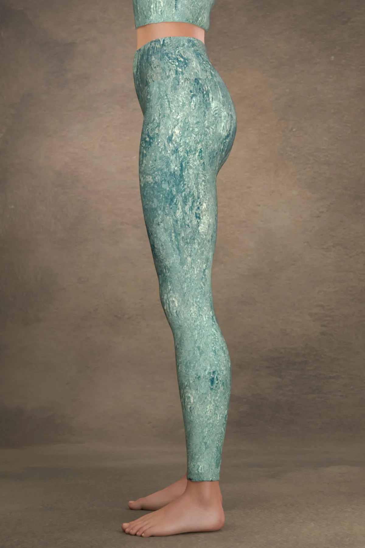 Turqoise Riverbed Yoga Leggings