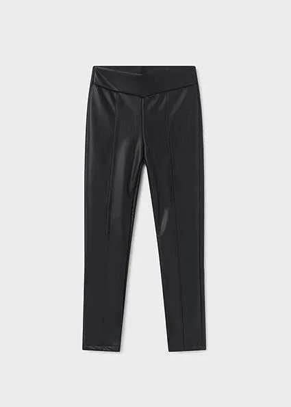 TWEEN BLACK LEATHER LEGGINGS