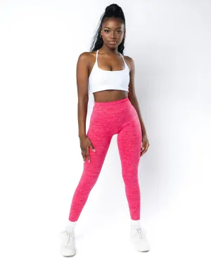 V Back Pink Scrunch Leggings