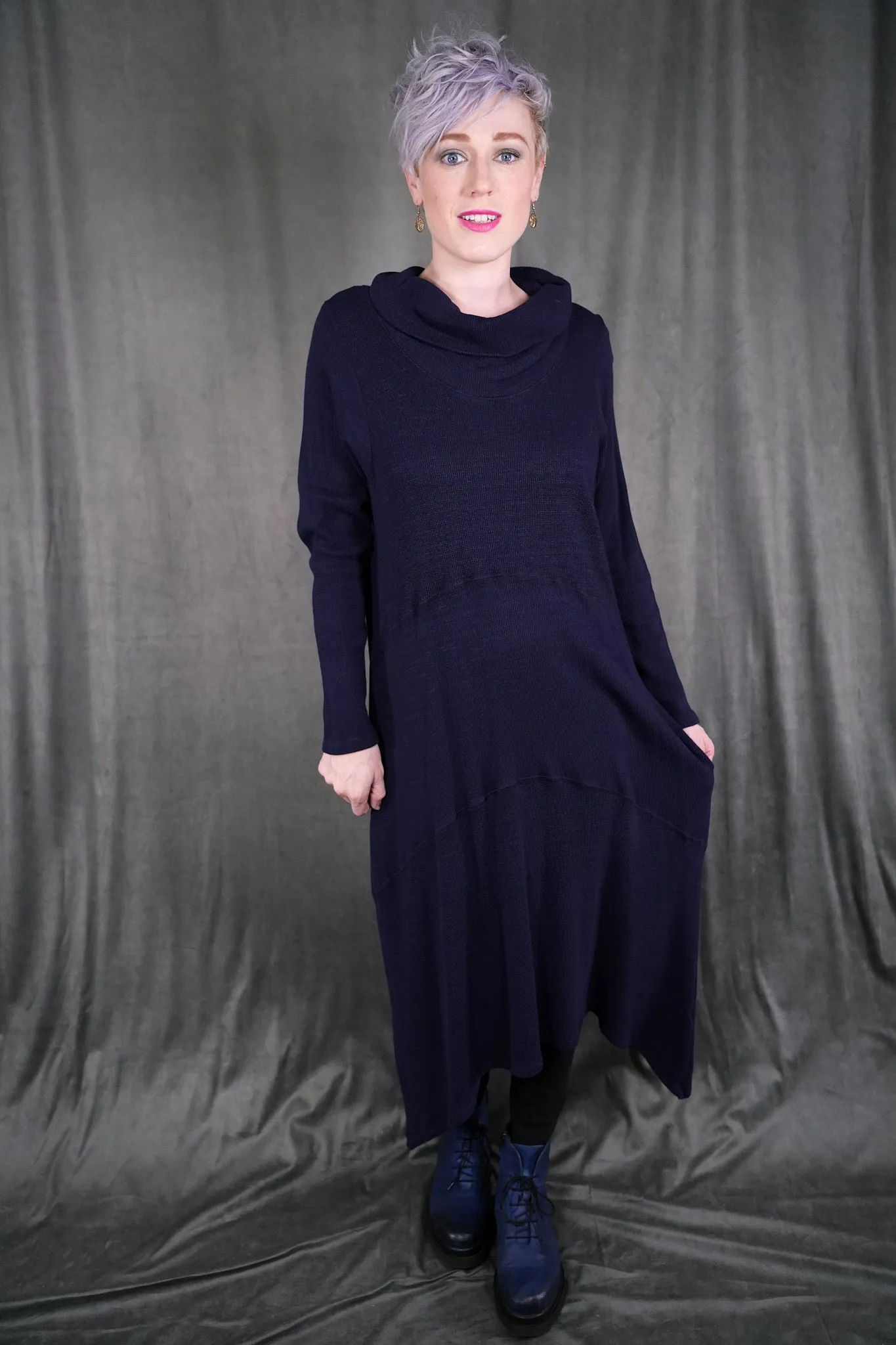 V1726 Thermal Cowl Dress Ravenstory-P