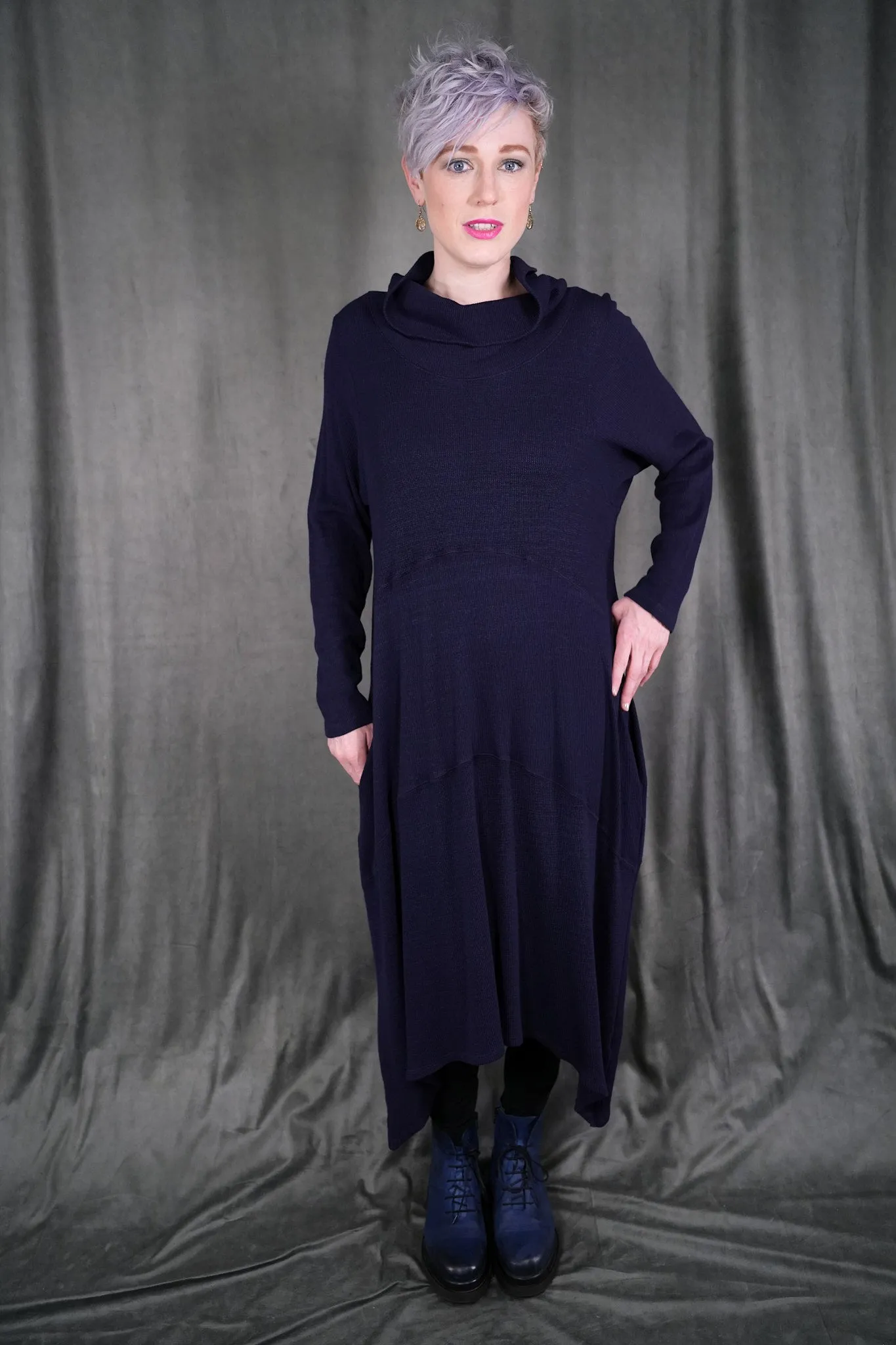 V1726 Thermal Cowl Dress Ravenstory-P