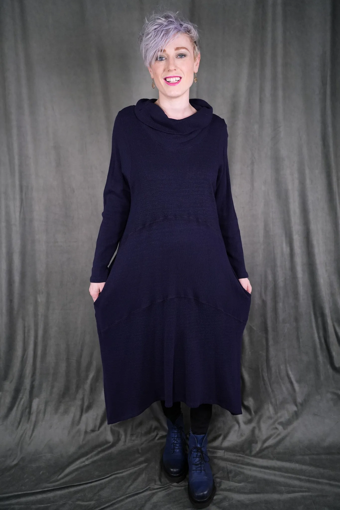 V1726 Thermal Cowl Dress Ravenstory-P