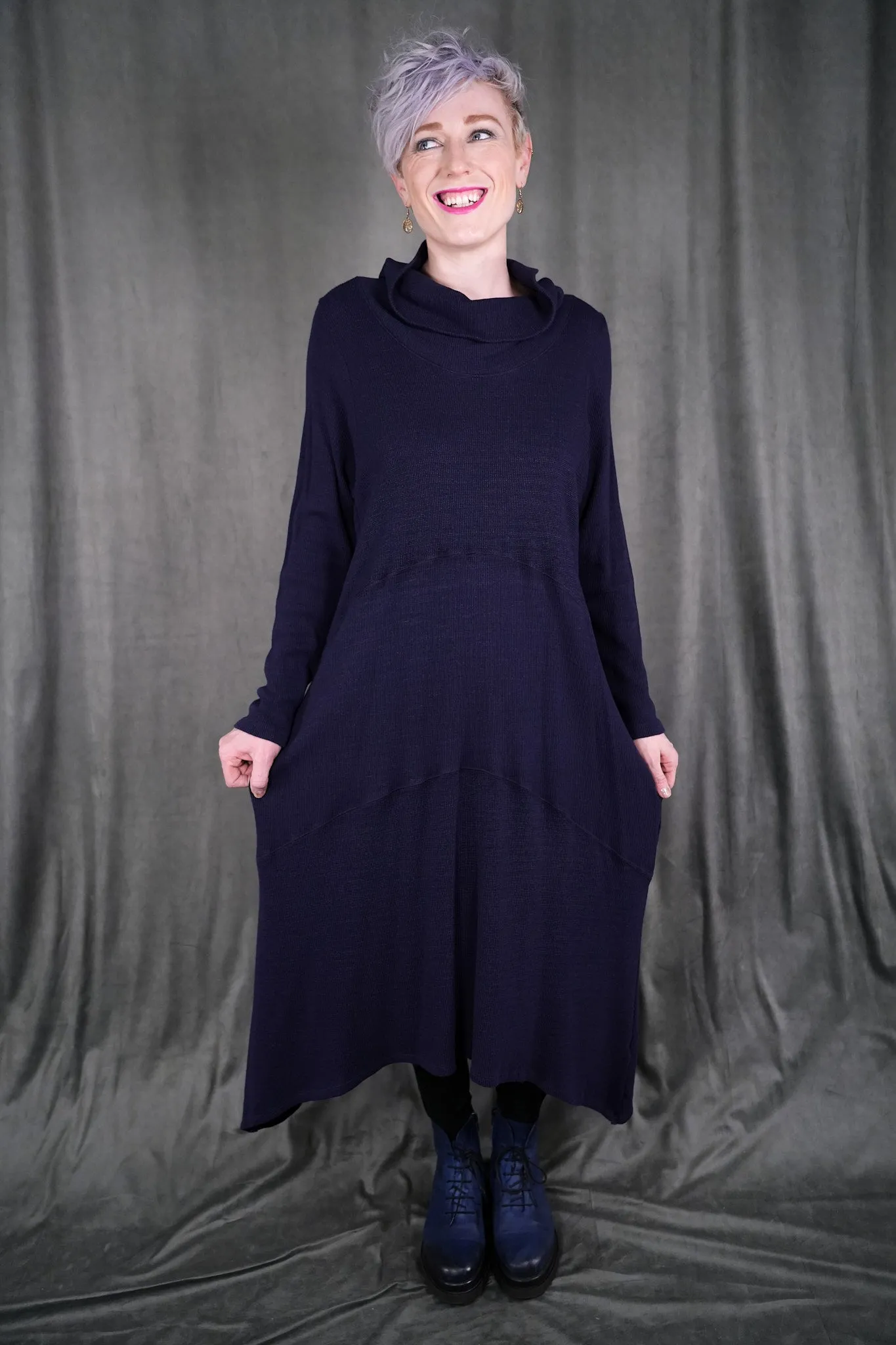 V1726 Thermal Cowl Dress Ravenstory-P