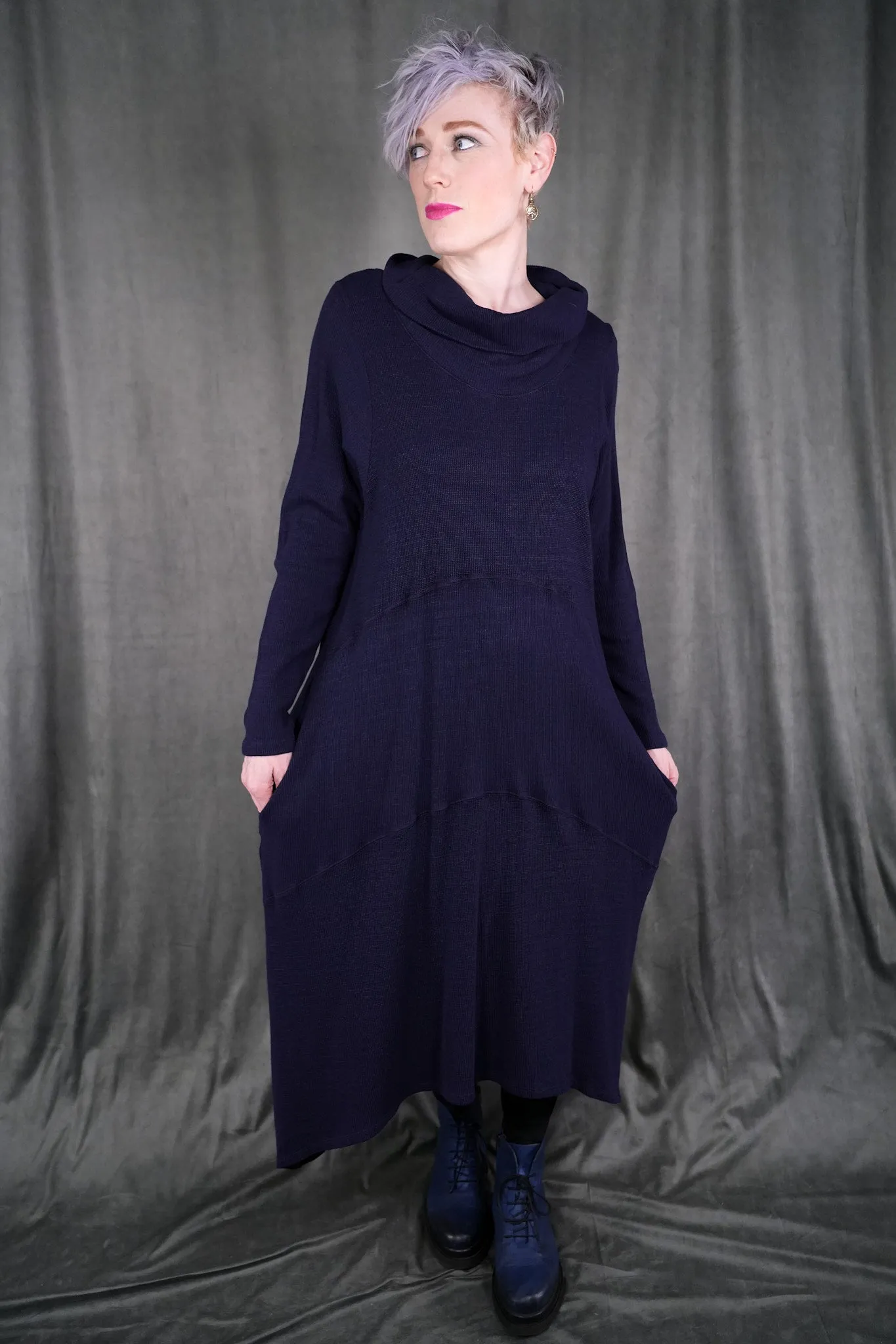 V1726 Thermal Cowl Dress Ravenstory-P