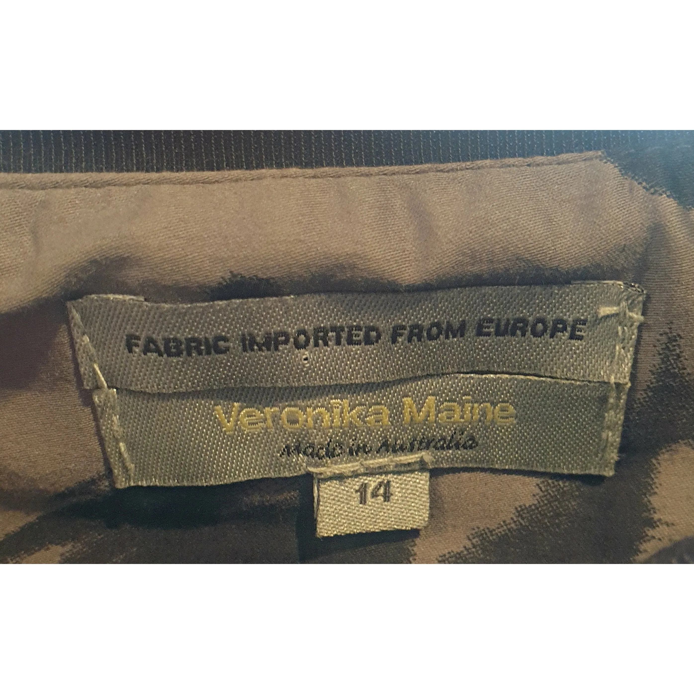 Veronica Maine pre-owned grey print a-line skirt size 14