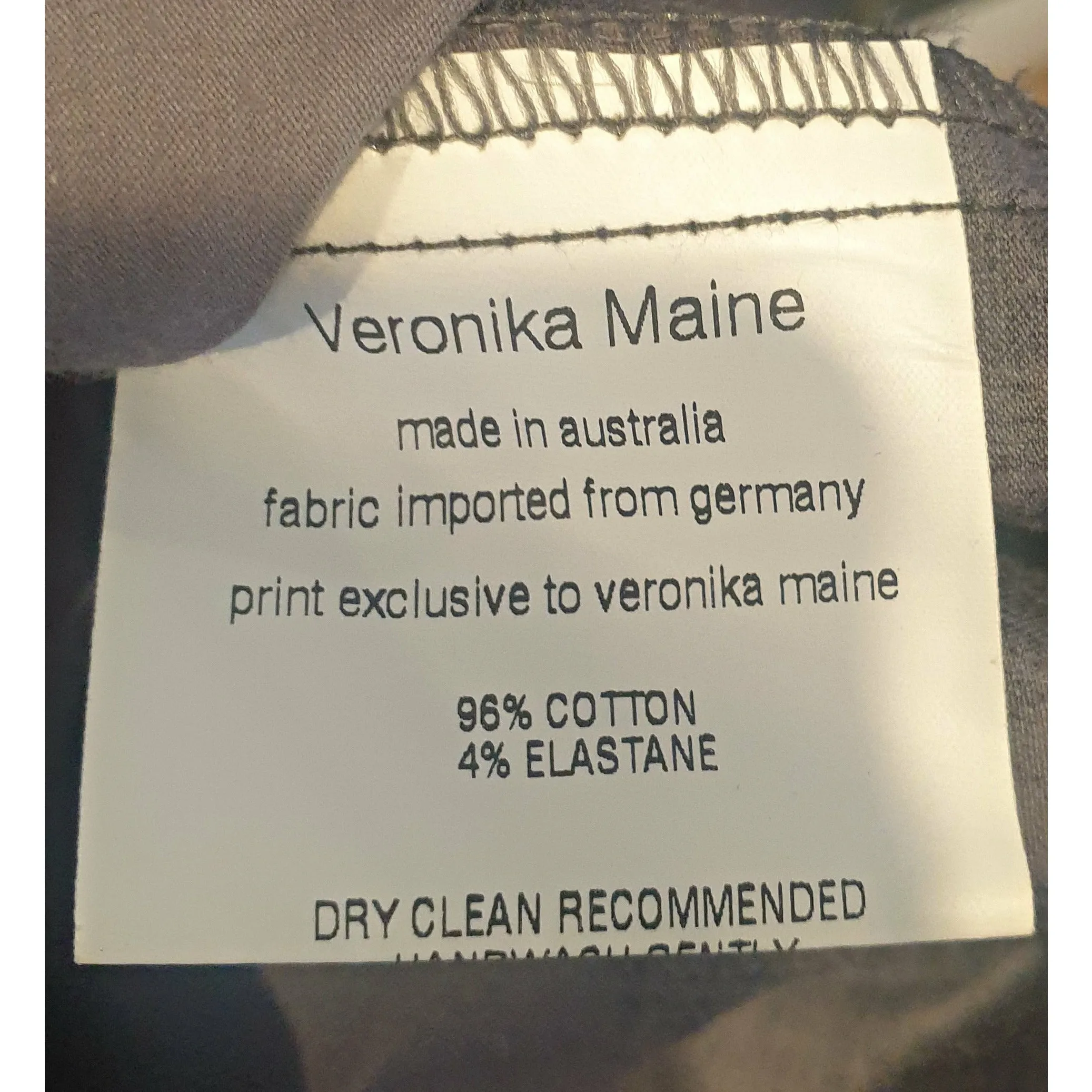 Veronica Maine pre-owned grey print a-line skirt size 14
