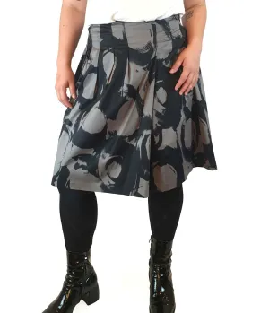 Veronica Maine pre-owned grey print a-line skirt size 14