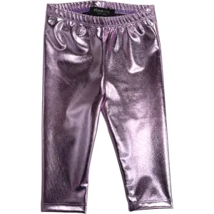 Vida-Leather Leggings | Lilac Metallic
