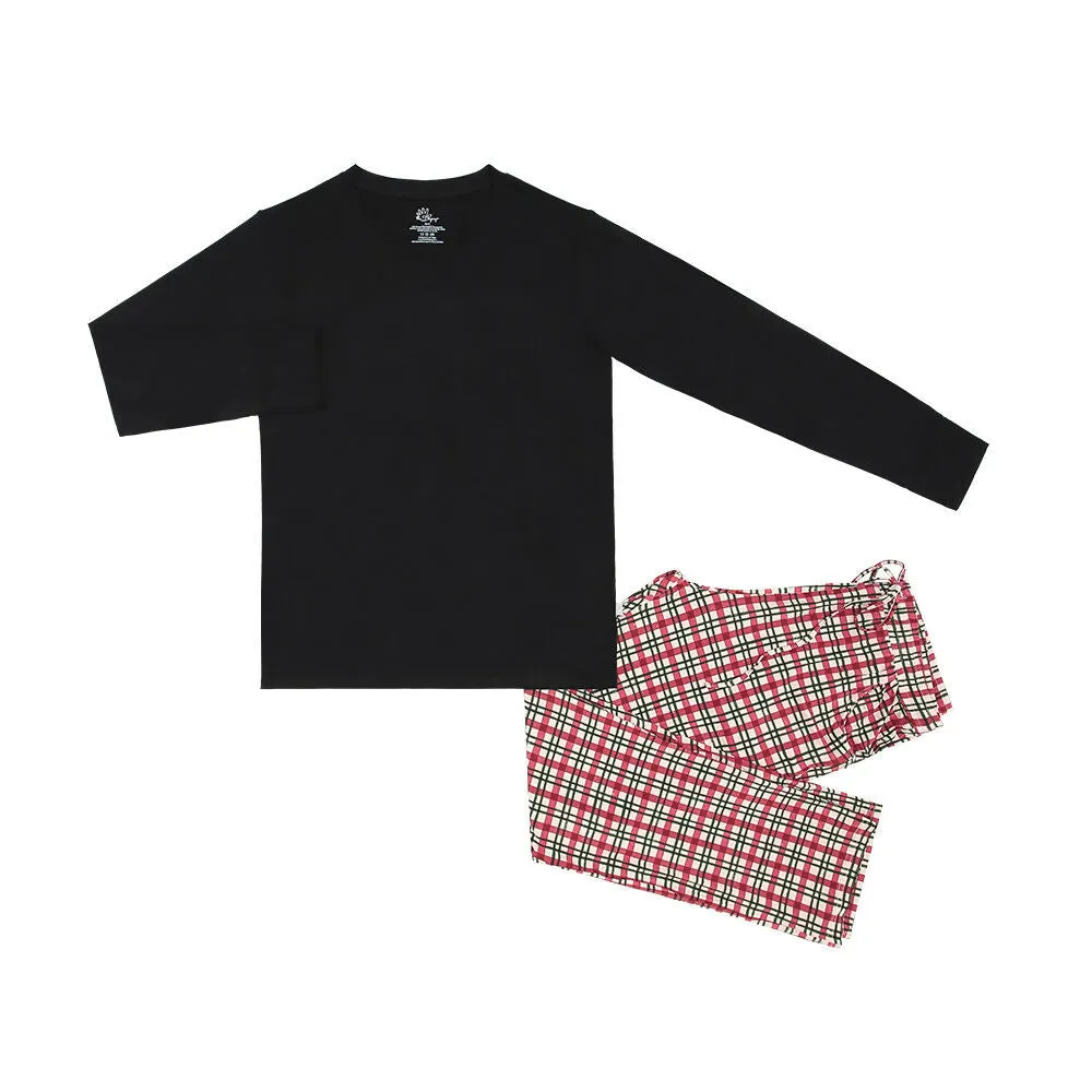 Vintage Plaid Adult Long Sleeve Loungewear