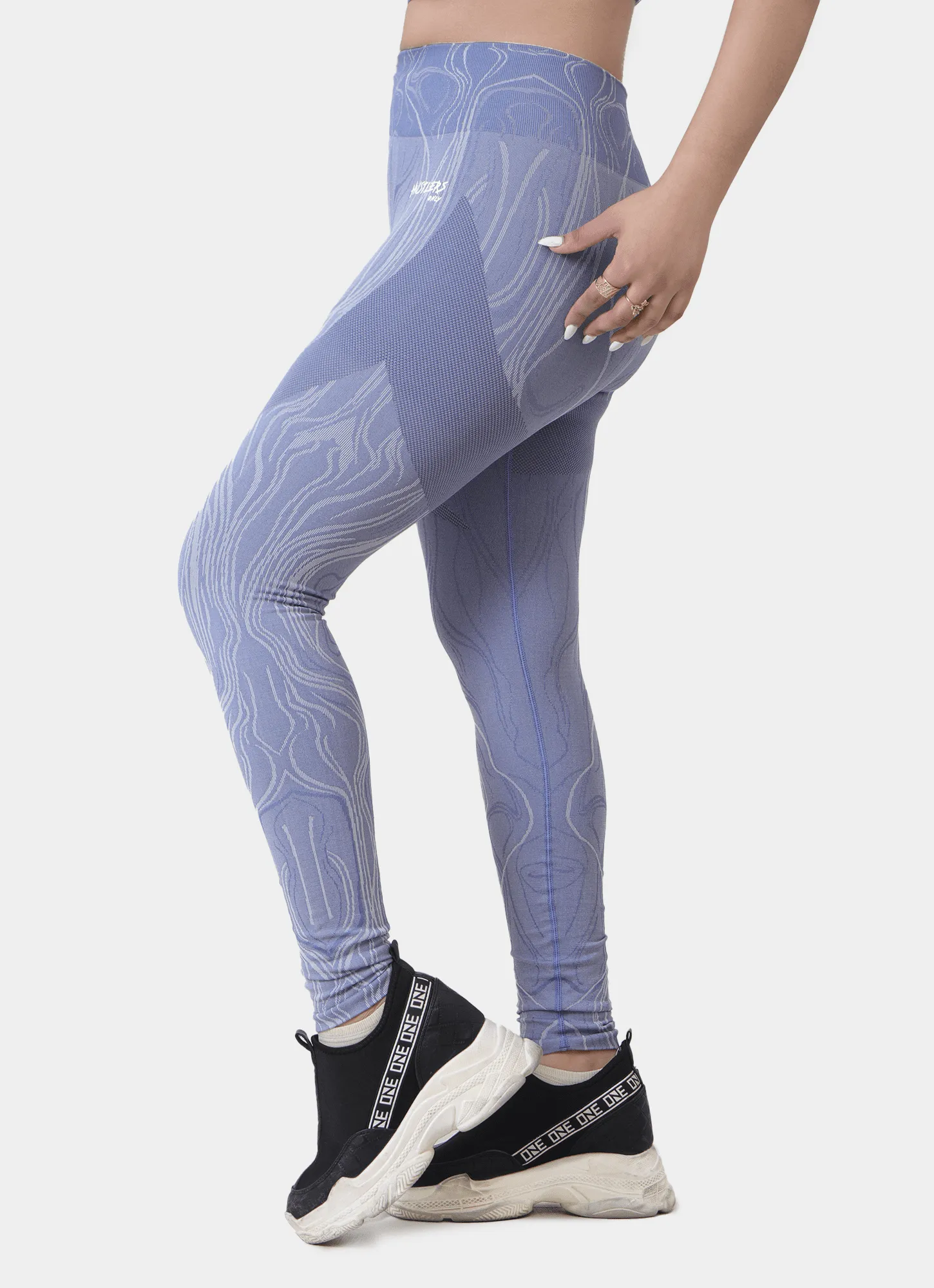 Volt Seamless Leggings-Blue