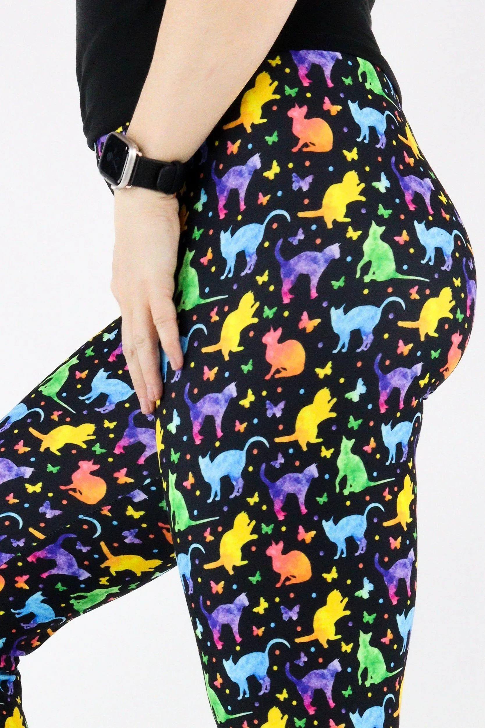 Water Colour Cats - Casual Full Leggings