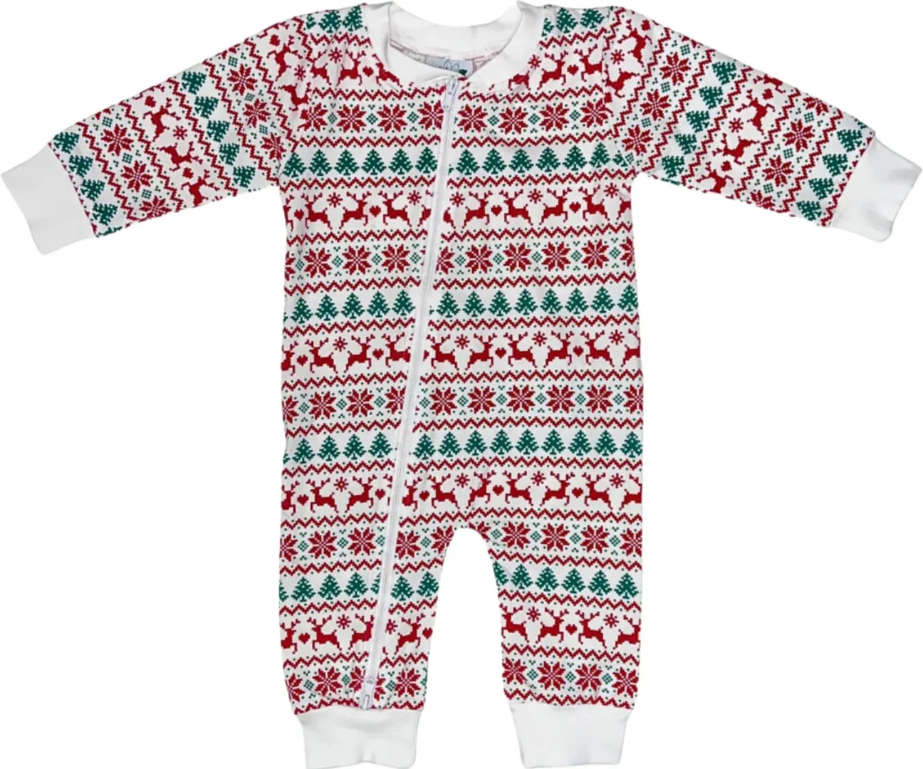 WINTER FAIRE ISLE ONE PIECE ZIP PAJAMA