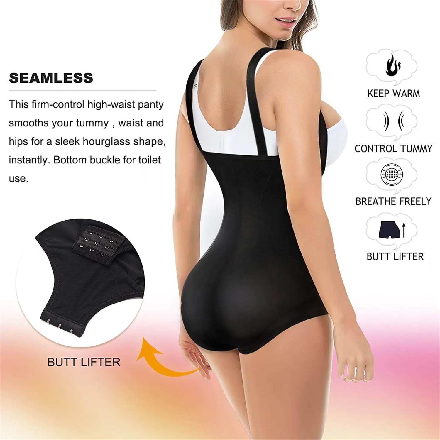 Women Body Shaper Hi-Waist Butt Lifter Shapewear Tummy Control Pants