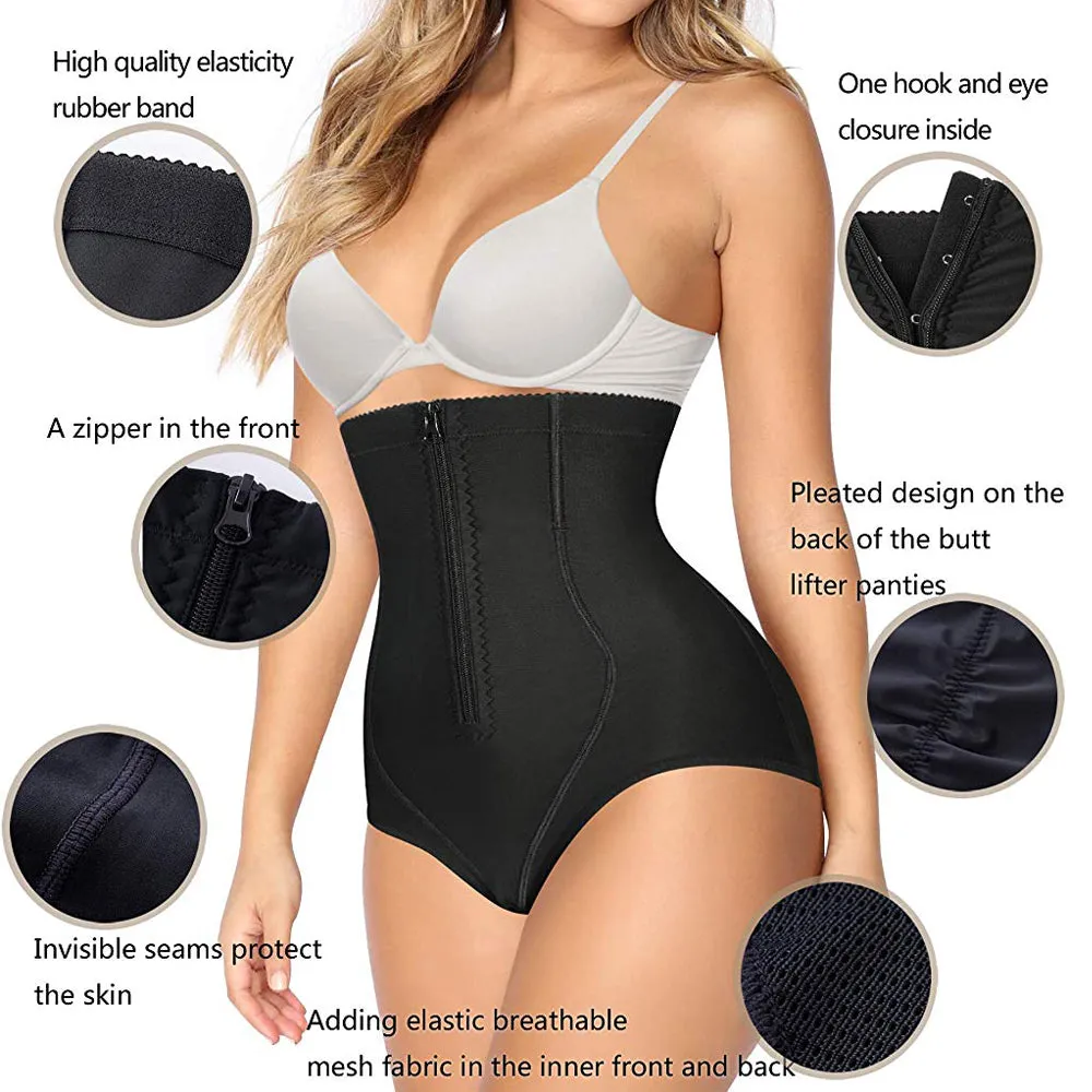 Women Butt Lifter Shapewear Panties Waist Trainer Body Shaper Hi-Waist Tummy Control Slim Smooth Panty