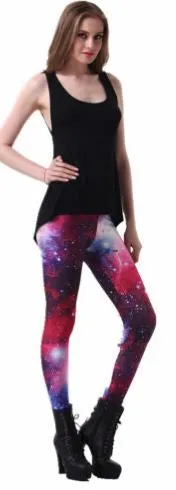 Women Galaxy Purple Space Edition Leggings