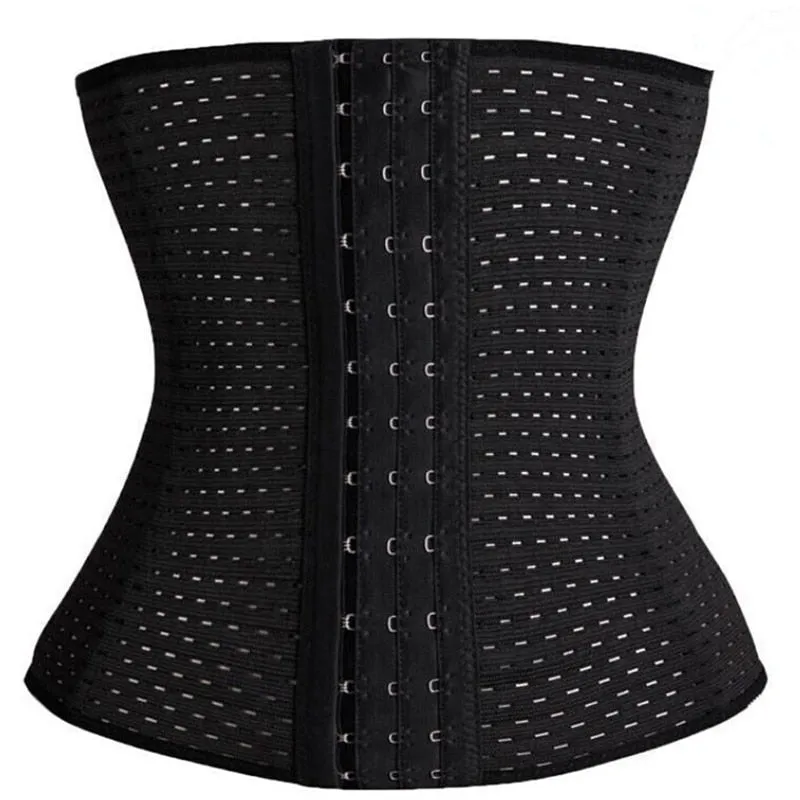 Women Latex Waist Trainer Body Shaper with Zipper
