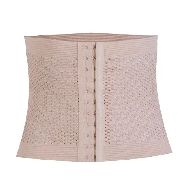 Women Latex Waist Trainer Body Shaper with Zipper
