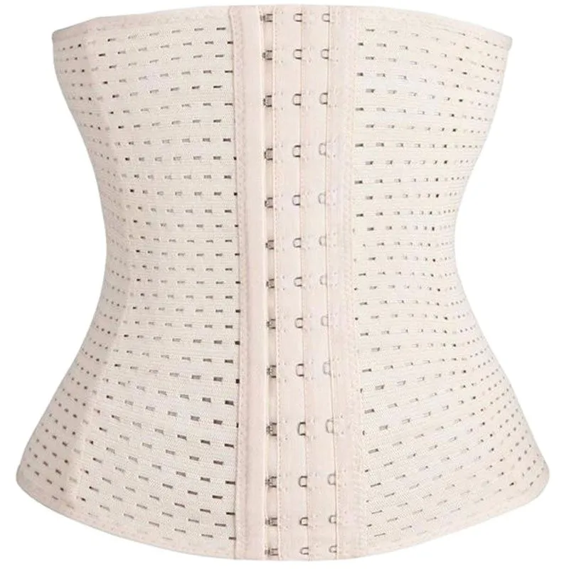 Women Latex Waist Trainer Body Shaper with Zipper